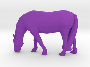 Low Poly Grazing Horse in Purple Smooth Versatile Plastic