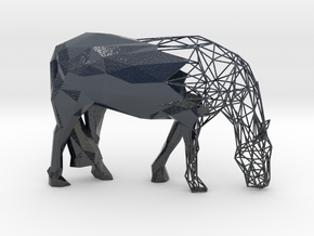 Semiwire Low Poly Grazing Horse in Smooth Full Color Nylon 12 (MJF)