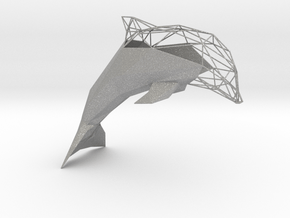 Semiwire Low Poly Dolphin in Aluminum