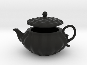 Decorative Teapot in Black Smooth PA12