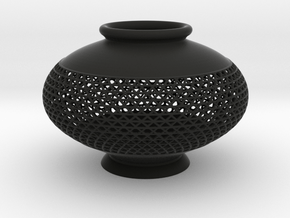 Vase 1005B in Black Smooth PA12