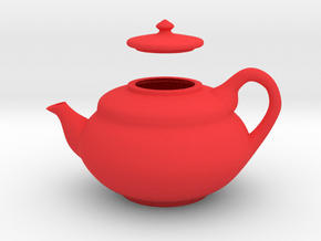 Decorative Teapot in Red Smooth Versatile Plastic
