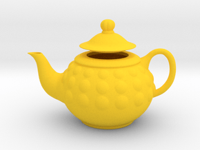 Decorative Teapot in Yellow Smooth Versatile Plastic