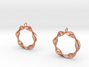 Mobius Earrings in Natural Copper