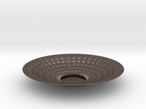 Plate Bowl 1345 in Polished Bronzed-Silver Steel