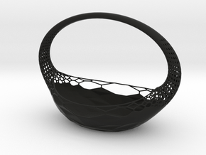 Cuna Vase Joni in Black Smooth Versatile Plastic