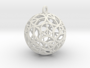 Peace Ball in White Natural Versatile Plastic