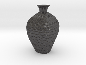 Vase 22338 in Dark Gray PA12 Glass Beads