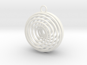 Vortex Pendant in White Smooth Versatile Plastic