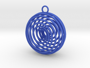 Vortex Pendant in Blue Smooth Versatile Plastic
