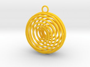 Vortex Pendant in Yellow Smooth Versatile Plastic