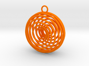 Vortex Pendant in Orange Smooth Versatile Plastic