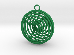 Vortex Pendant in Green Smooth Versatile Plastic
