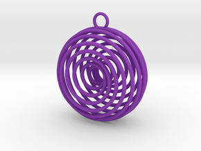 Vortex Pendant in Purple Smooth Versatile Plastic
