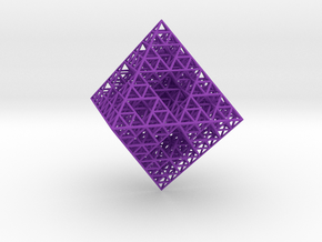 Wire Sierpinski Octahedron in Purple Smooth Versatile Plastic