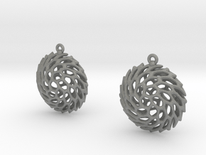 Earrings Hueso 2215 in Gray PA12 Glass Beads