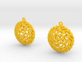 Earrings Hueso 2215 in Yellow Smooth Versatile Plastic