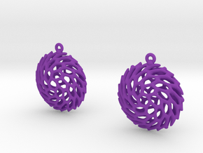 Earrings Hueso 2215 in Purple Smooth Versatile Plastic