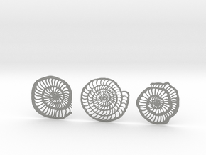Foraminifera Coasters in Gray PA12 Glass Beads