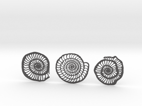 Foraminifera Coasters in Dark Gray PA12 Glass Beads