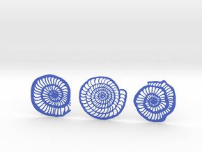 Foraminifera Coasters in Blue Smooth Versatile Plastic