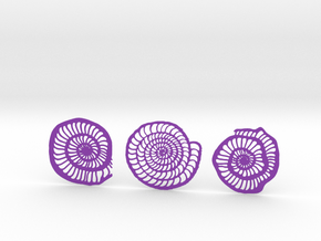 Foraminifera Coasters in Purple Smooth Versatile Plastic
