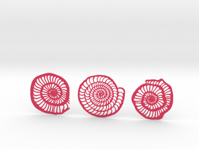 Foraminifera Coasters in Pink Smooth Versatile Plastic