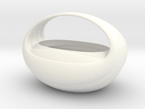 Cuna Vase in White Smooth Versatile Plastic