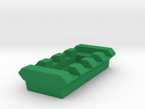 Lightweight Picatinny Rail (4-Slots) (Predrilled) in Green Processed Versatile Plastic