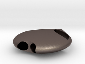 ET_16mm Small in Polished Bronzed-Silver Steel: Small