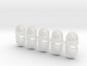 10x Zen Warriors - G:10a Left Shoulders in Clear Ultra Fine Detail Plastic