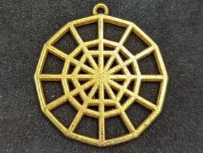 Restoration Emblem 01 Medallion (Sacred Geometry) in Polished Gold Steel