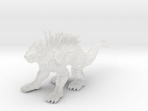 Shimo kaiju monster 142mm miniature model game rpg in Clear Ultra Fine Detail Plastic