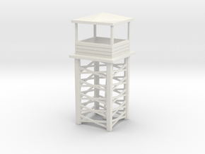 Wooden Watch Tower 1/100 in White Natural Versatile Plastic