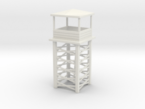 Wooden Watch Tower 1/76 in White Natural Versatile Plastic