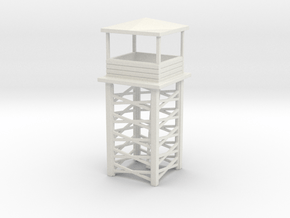 Wooden Watch Tower 1/72 in White Natural Versatile Plastic