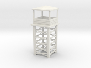 Wooden Watch Tower 1/56 in White Natural Versatile Plastic