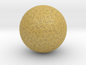 d360 Antipodal Sphere Dice in Tan Fine Detail Plastic