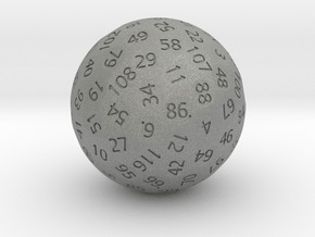 d122 Sphere Dice in Gray PA12