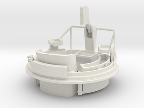 1/24 USN PT Boat 109 Fore Turret MG Mount in White Natural Versatile Plastic