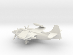 North American AJ-2P Savage (folded wings) in White Natural Versatile Plastic: 6mm