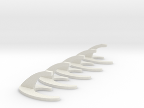 Aircraft Stand x5 in White Natural Versatile Plastic