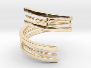 Bars & Wire Ring Size 6 in 14K Yellow Gold
