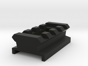 Bottom Picatinny Rail (4-Slots) - Zuru X-Shot MK 3 in Black Smooth Versatile Plastic