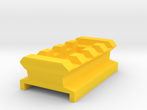 Bottom Picatinny Rail (4-Slots) - Zuru X-Shot MK 3 in Yellow Smooth Versatile Plastic