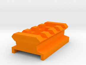 Bottom Picatinny Rail (4-Slots) - Zuru X-Shot MK 3 in Orange Smooth Versatile Plastic