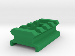 Bottom Picatinny Rail (4-Slots) - Zuru X-Shot MK 3 in Green Smooth Versatile Plastic