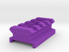 Bottom Picatinny Rail (4-Slots) - Zuru X-Shot MK 3 in Purple Smooth Versatile Plastic