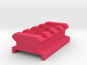 Bottom Picatinny Rail (4-Slots) - Zuru X-Shot MK 3 in Pink Smooth Versatile Plastic
