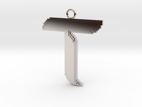 TAO Pixel Necklace in Rhodium Plated Brass